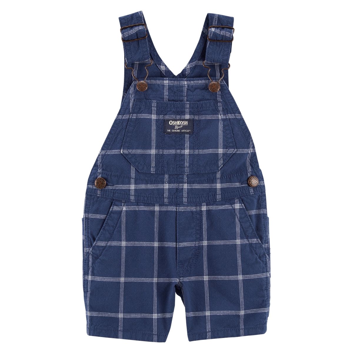 OSHKOSH - Jardinera Corta Algodón Cuadros Bebé Niño Oshkosh