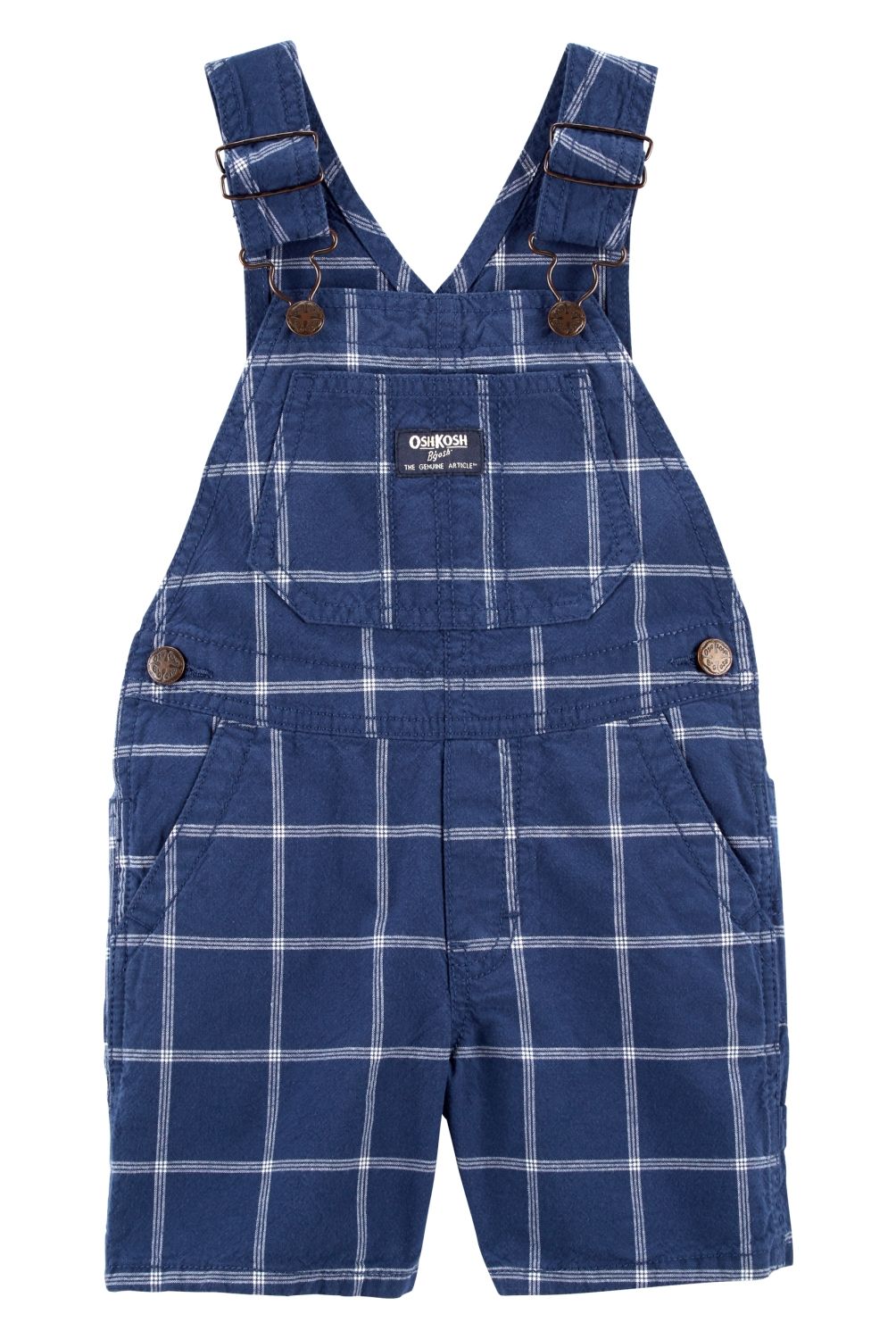 OSHKOSH - Jardinera Corta Algodón Cuadros Niño Oshkosh