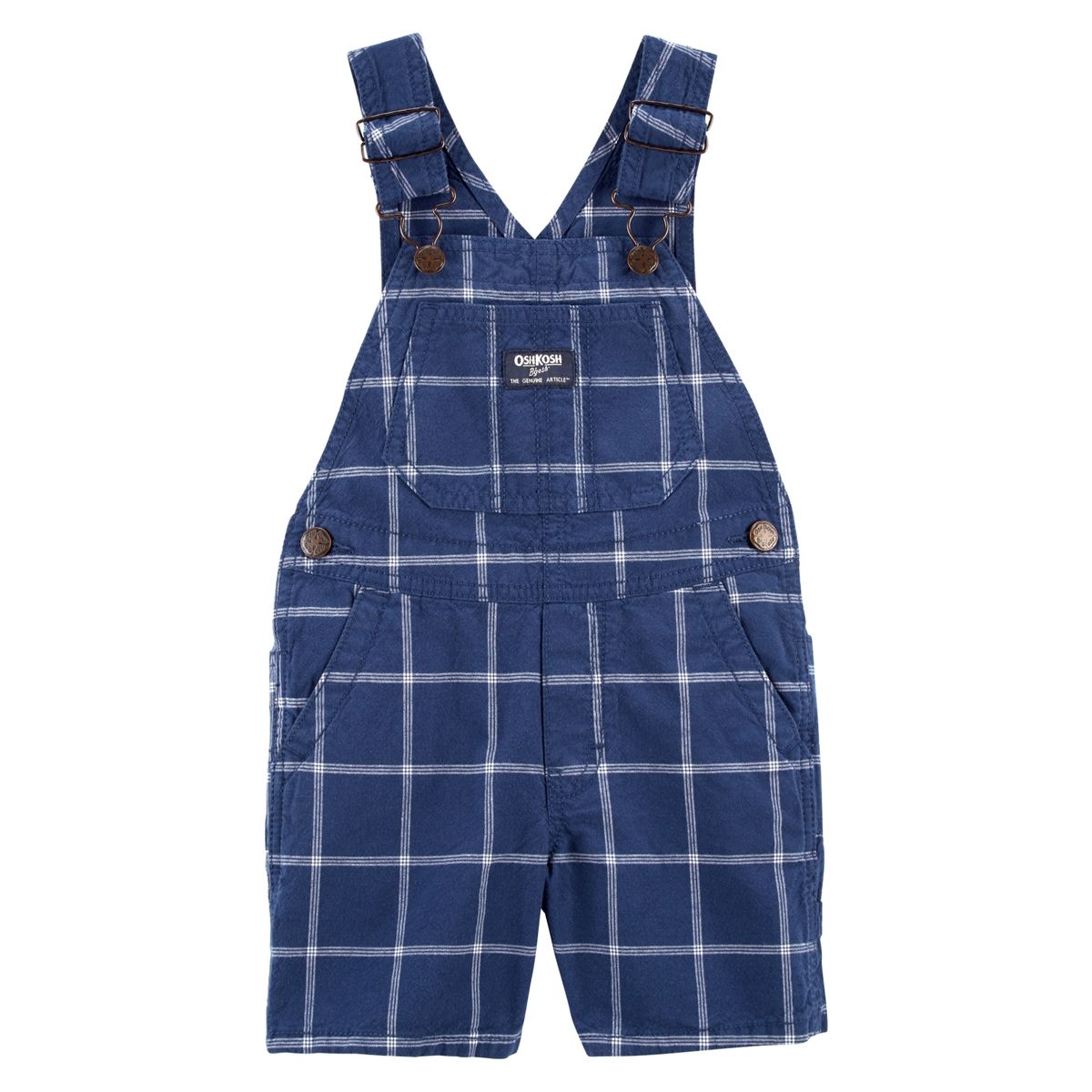 OSHKOSH - Jardinera Corta Algodón Cuadros Niño Oshkosh