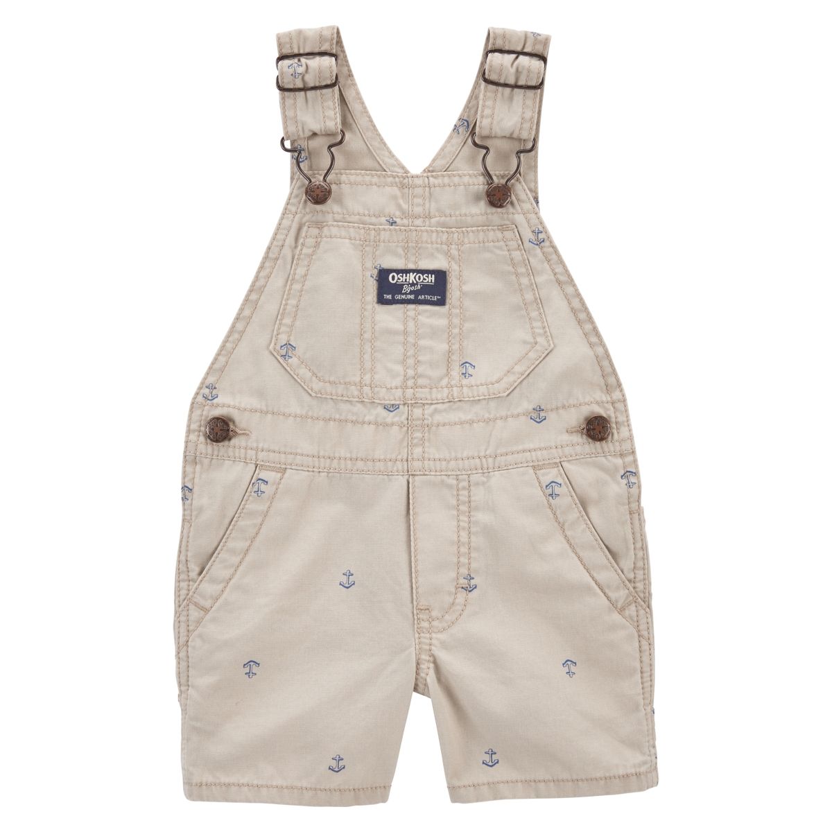 OSHKOSH - Jardinera Algodón Estampada Anclas Bebé Niño Oshkosh