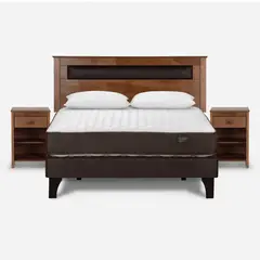 ROSEN - Cama Ergot N 2 Plazas Base Normal Ferra+ Almohadas Slight