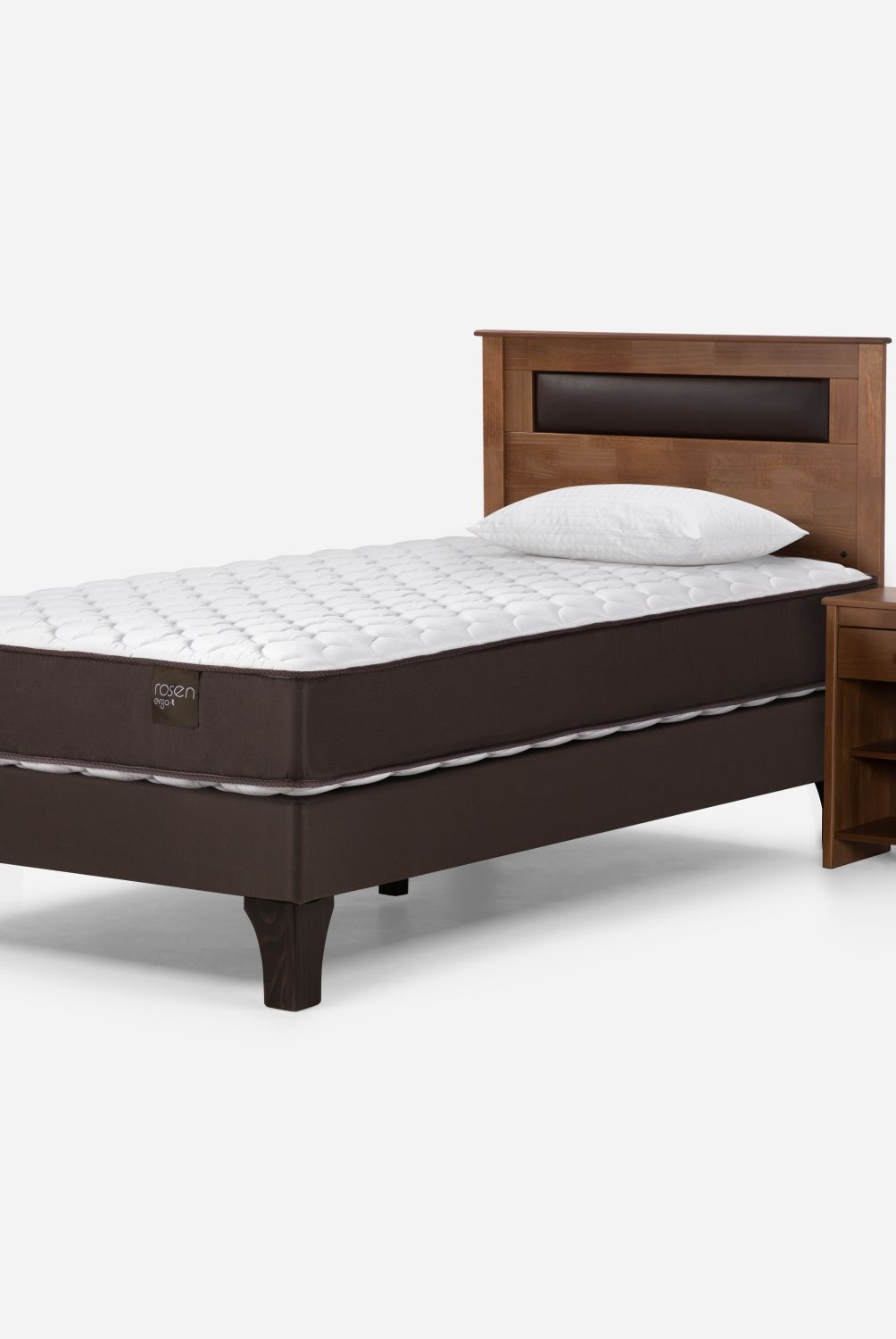 ROSEN - Cama Europea 1.5 Plazas Ergo T Ferrara + Almohadas Rosen