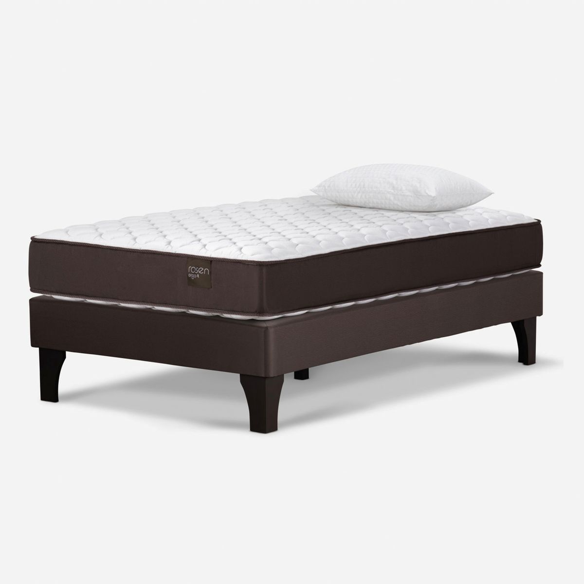 ROSEN - Cama Ergo T 1 Plaza + Almohadas Rosen