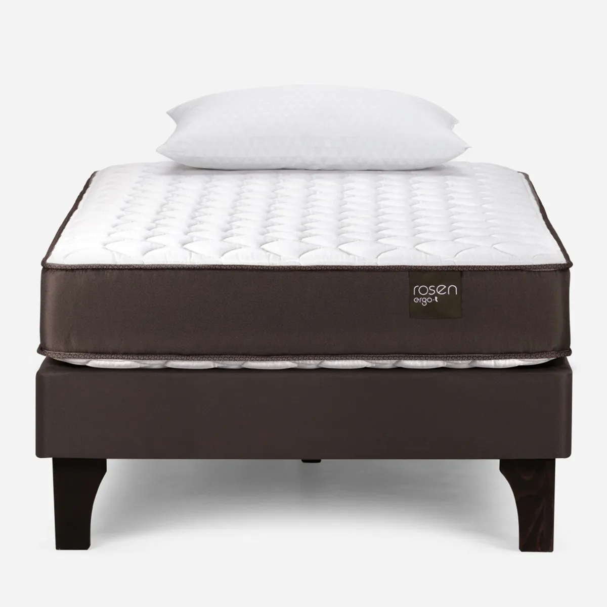 ROSEN - Cama Europea 1.5 Plazas Ergo T + Almohadas Rosen