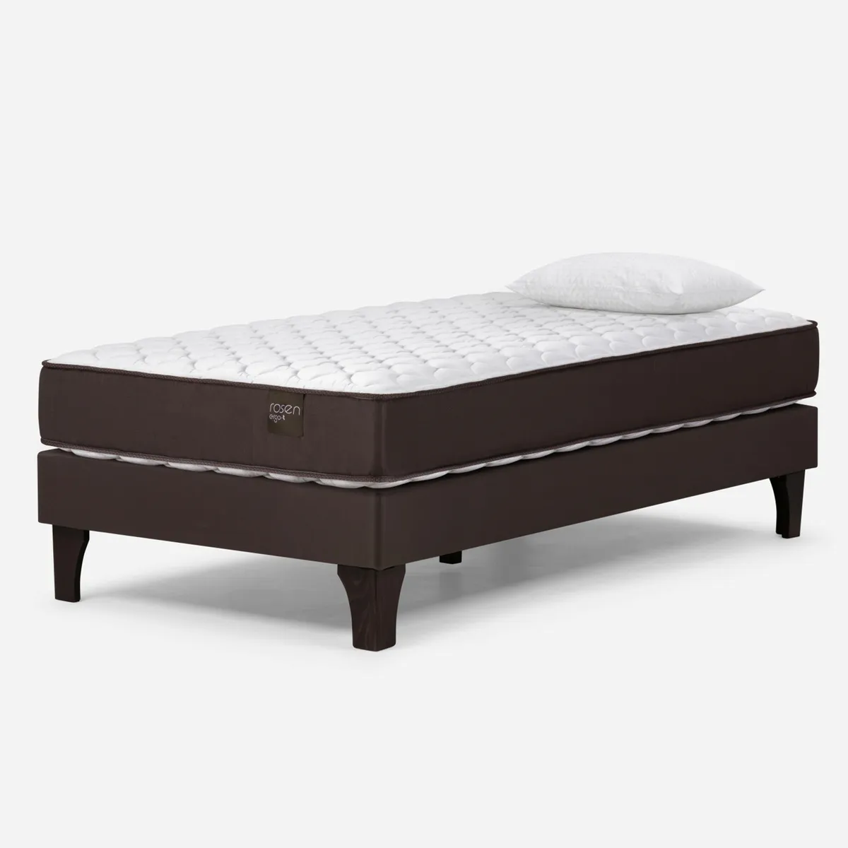 ROSEN - Cama Europea 1.5 Plazas Ergo T + Almohadas Rosen
