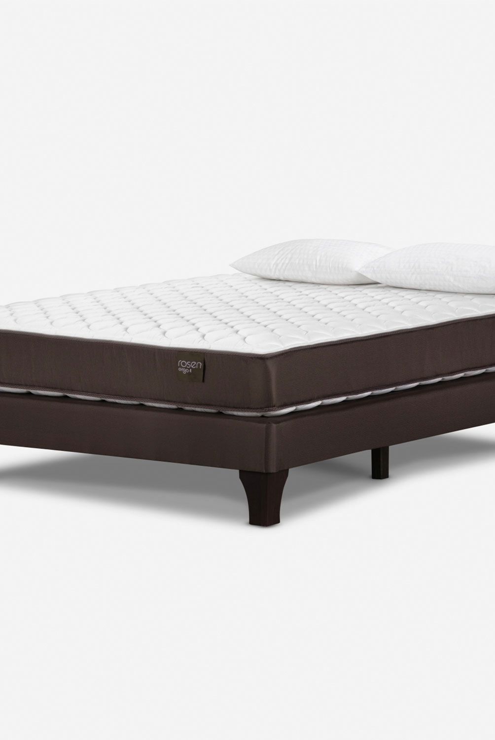 ROSEN - Cama Europea Ergo T 2 Plazas Base Normal + Almohadas Rosen