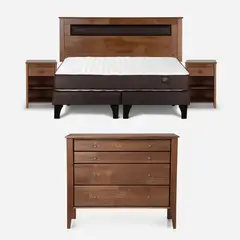 ROSEN - Cama Ergo T 2 Plazas Base Dividida Ferr+Baker
