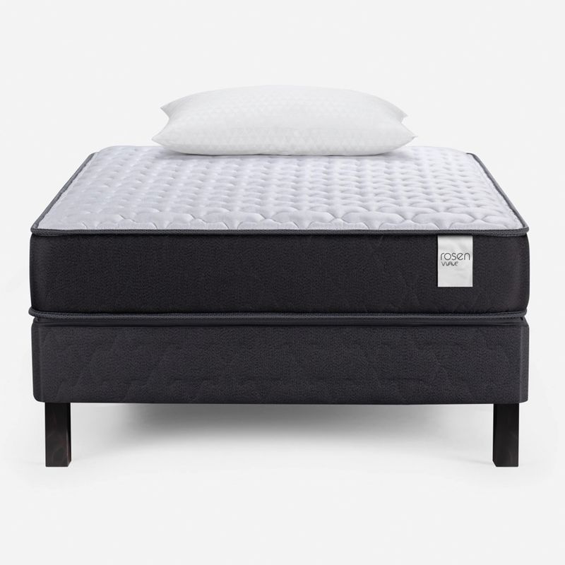 ROSEN - Cama Europea 1 Plaza Wave + Almohadas Rosen