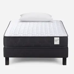 ROSEN - Cama Europea 1.5 Plazas Wave + Almohadas