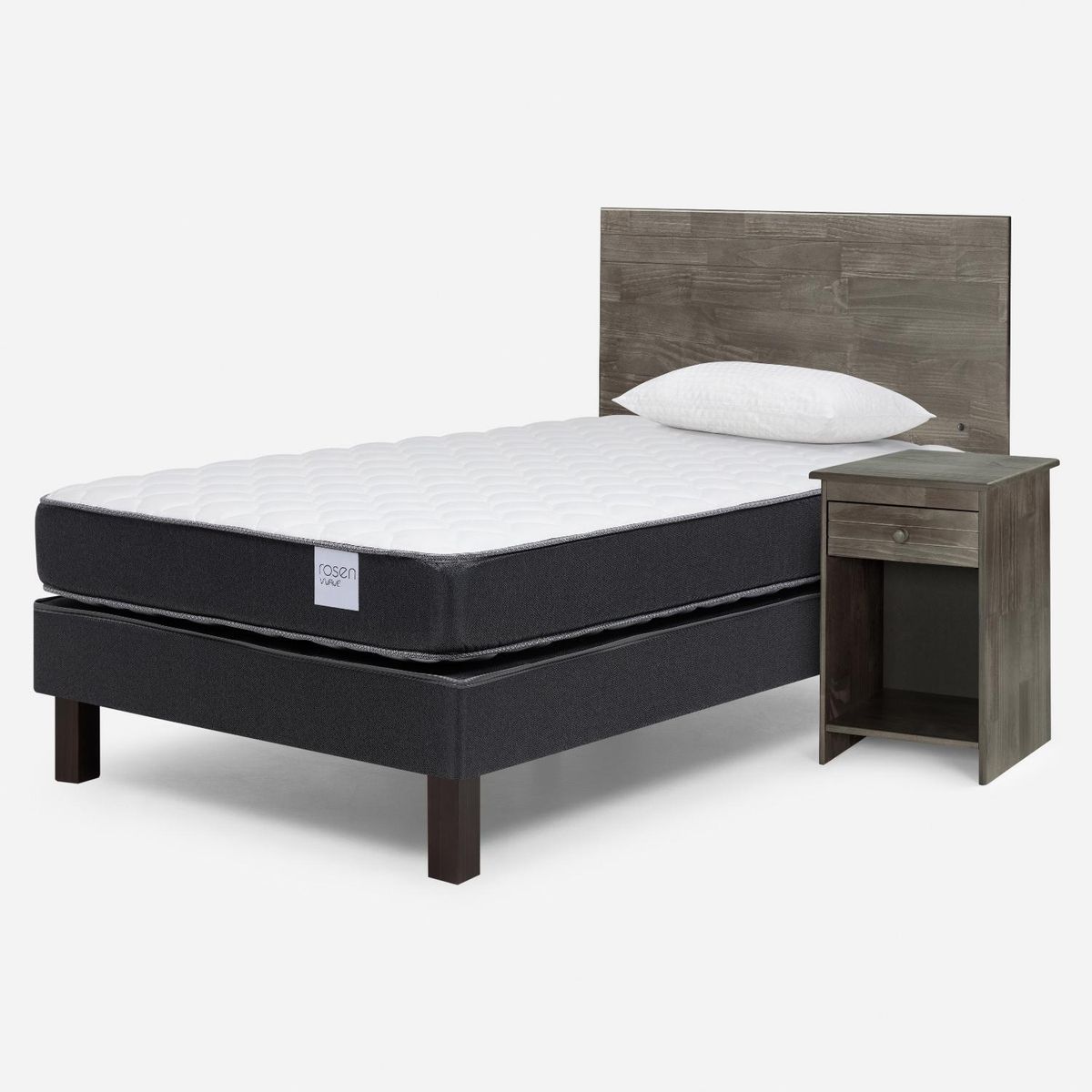 ROSEN - Cama Wave 1 Plaza Tabor G + Almohadas Rosen