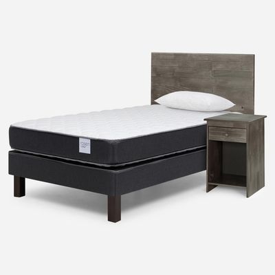 Imagen 2 del producto Cama Wave 1 Plaza Tabor G + Almohadas