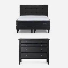 ROSEN - Cama Tempo 2 Plazas R/Issey G+Baker G