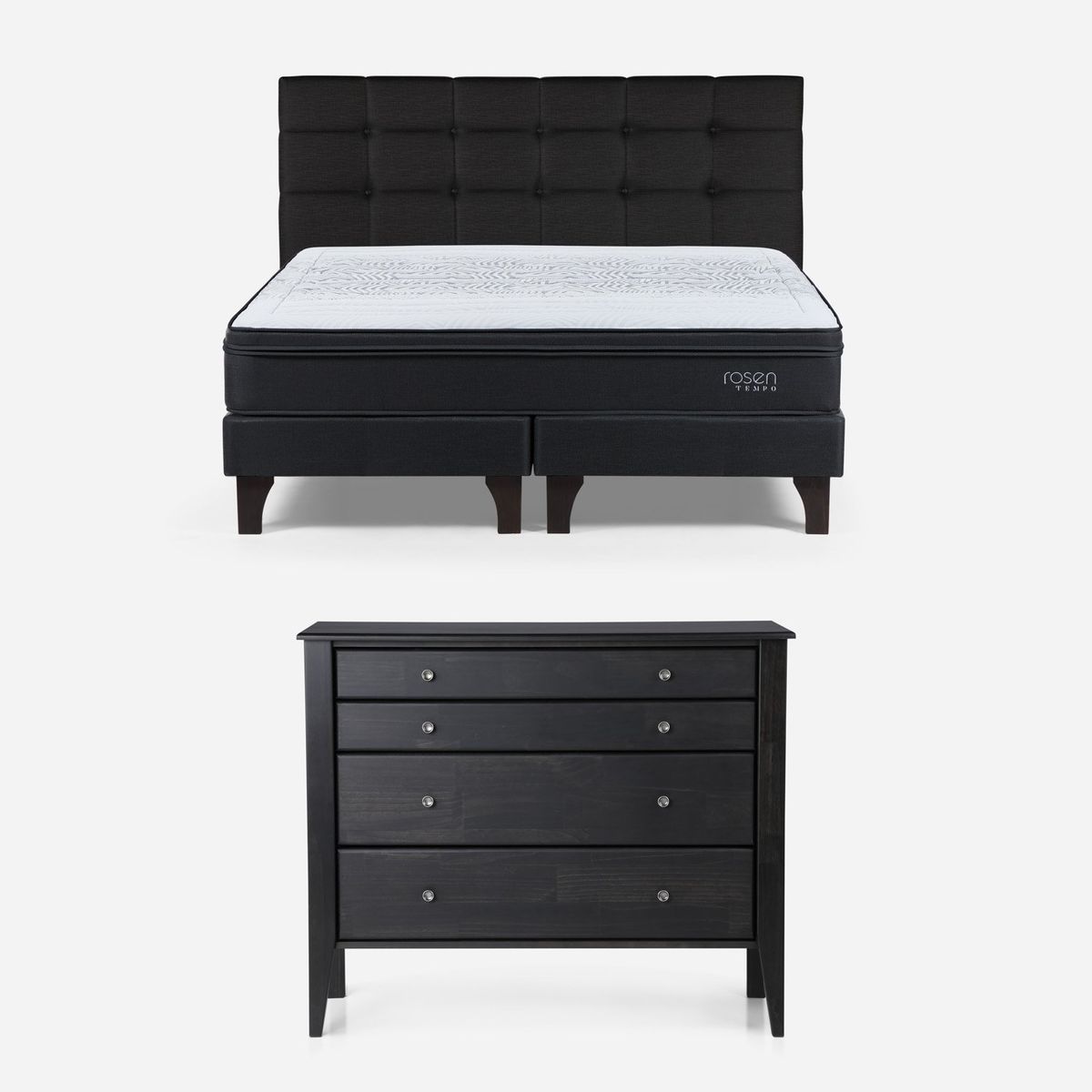 ROSEN - Cama Europea Tempo King X 2.00Mt Base Dividida Rosen