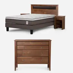 ROSEN - Cama Ns6 2 Plazas Base Dividida Ferrara+Baker C