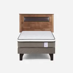 ROSEN - Cama Europea New Style 6 1.5 Plazas + Respaldo