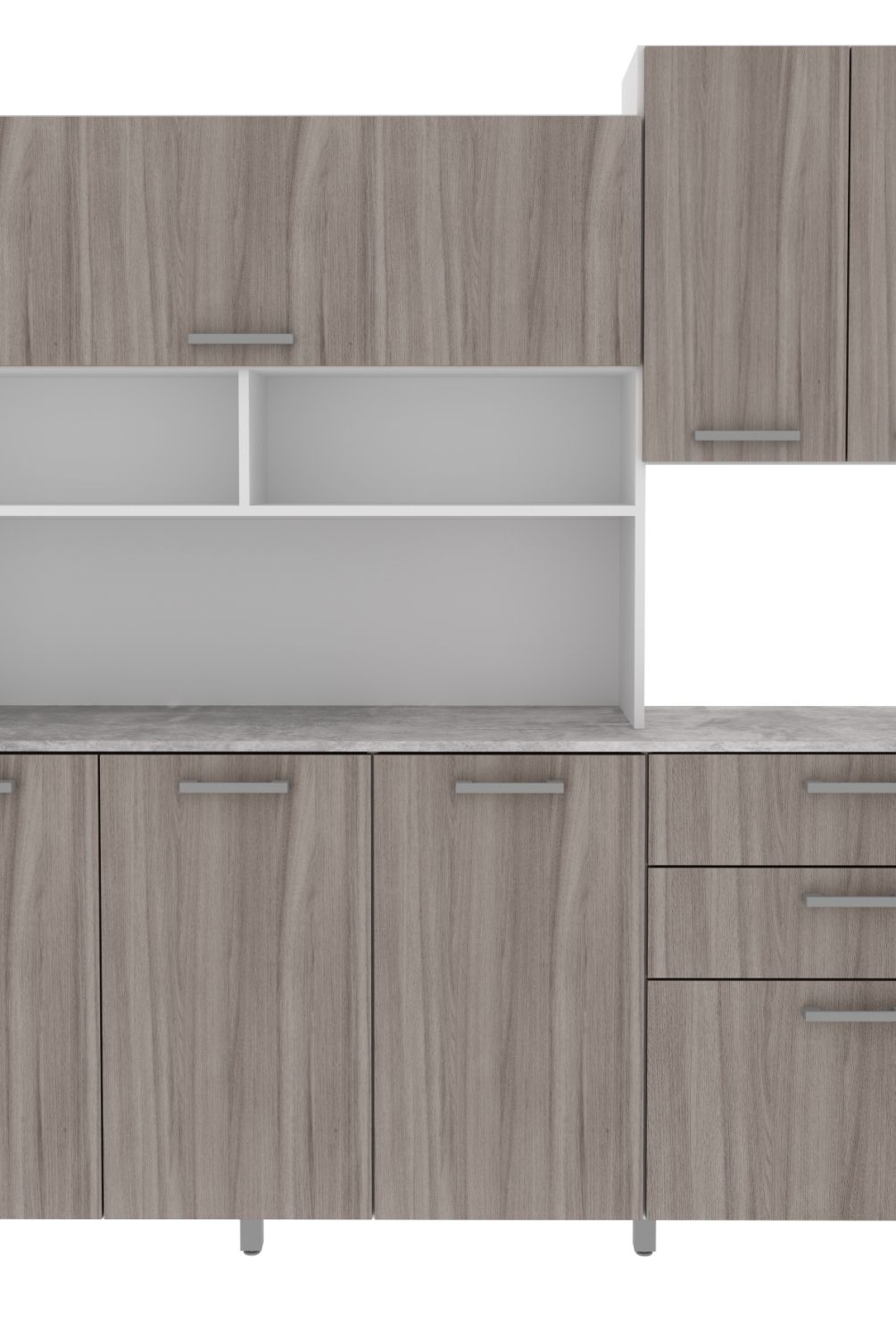 TECNOMOBILI - Mueble Kit Cocina 6 Puertas 3 Cajones Espesor 15Mm Tecnomobil