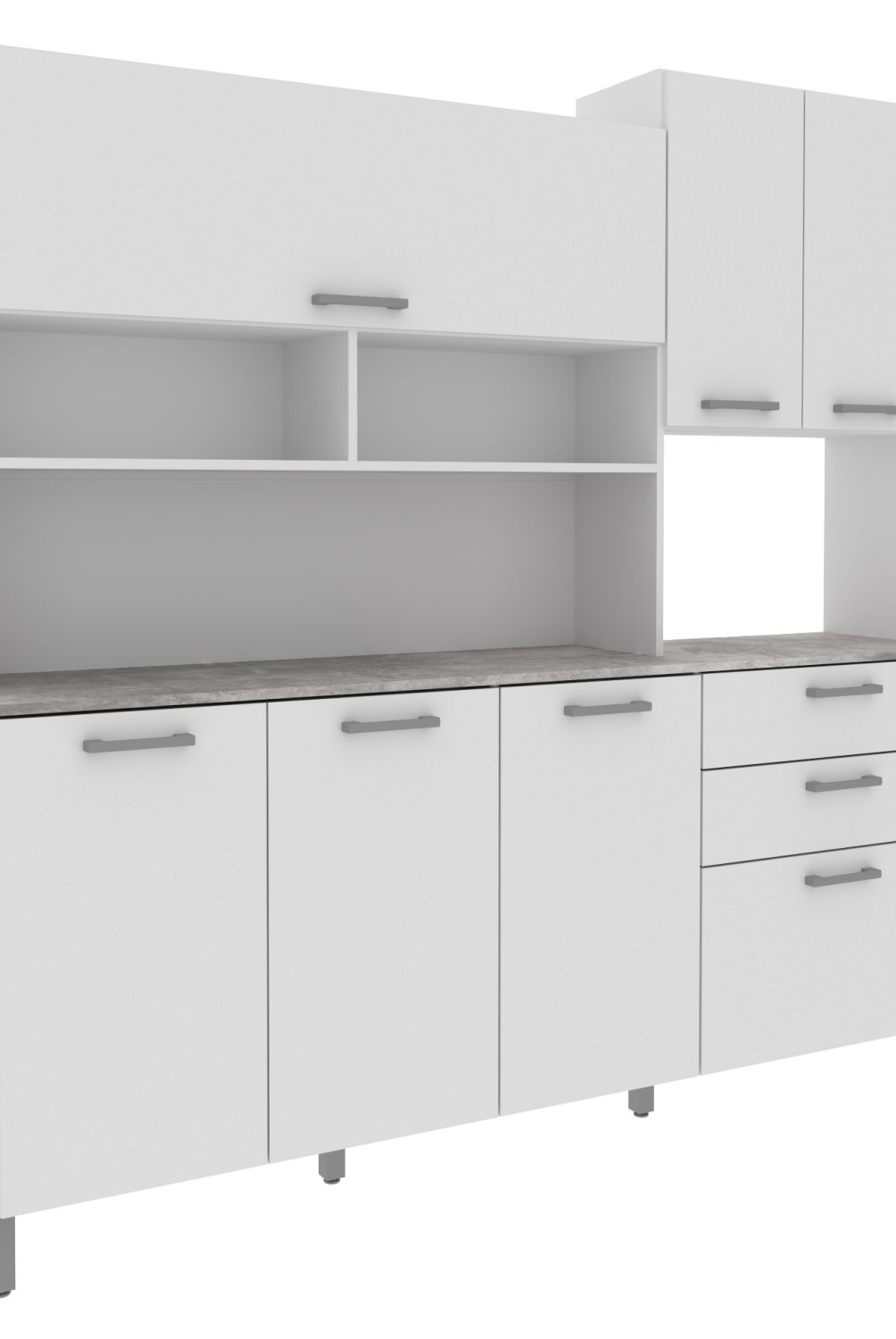 TECNOMOBILI - Mueble Kit Cocina 6 Puertas 3 Cajones Espesor 15Mm Tecnomobil
