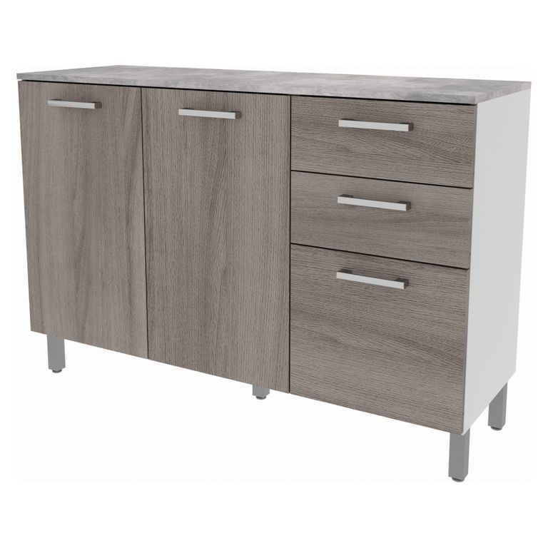 Mueble Organizador Cocina 2 Puertas 3 Cajones Cz1004Bc