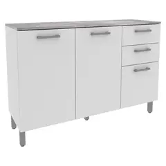 TECNOMOBILI - Mueble Organizador Cocina 2 Puertas 3 Cajones Cz1004Bb