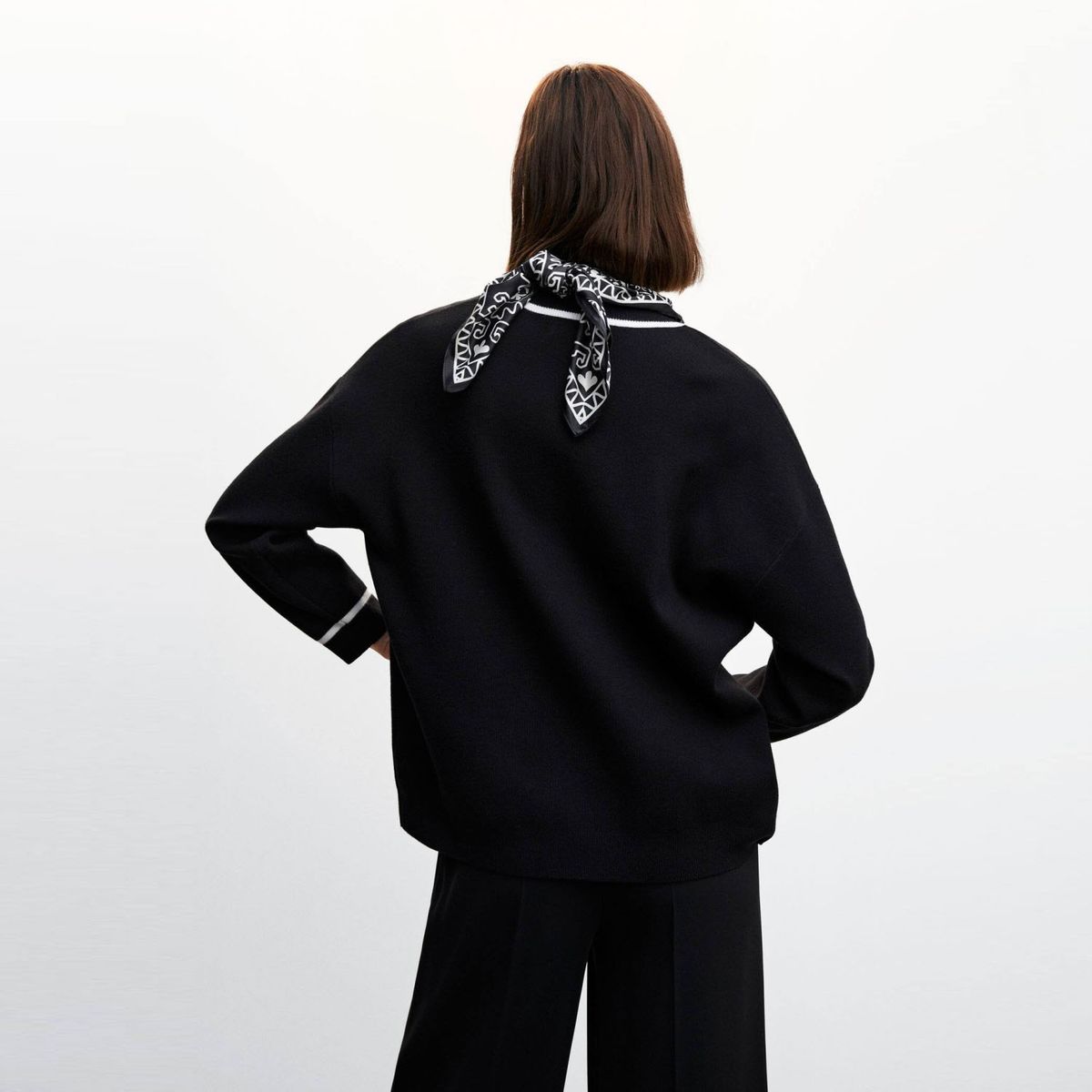 MANGO - Sweater Manga Larga Viscosa Mujer Mango