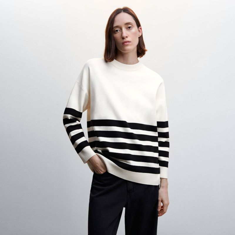 MANGO - Sweater Manga Larga Viscosa Mujer Mango