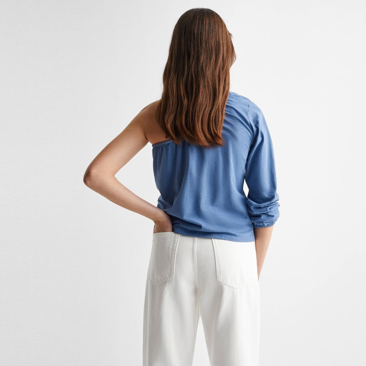 MANGO TEEN - Polera Algodón Asimétrica Off Niña Mango Teen