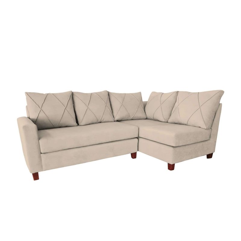 LIVING FACTORY - Sofá Seccional Imperio 5 Cuerpos Felpa Derecho Living Factory