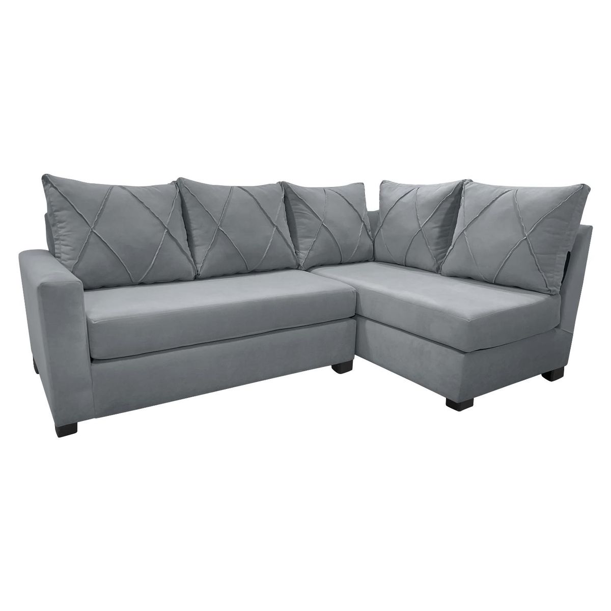 LIVING FACTORY - Sofá Seccional Imperio 5 Cuerpos Felpa Derecho Living Factory