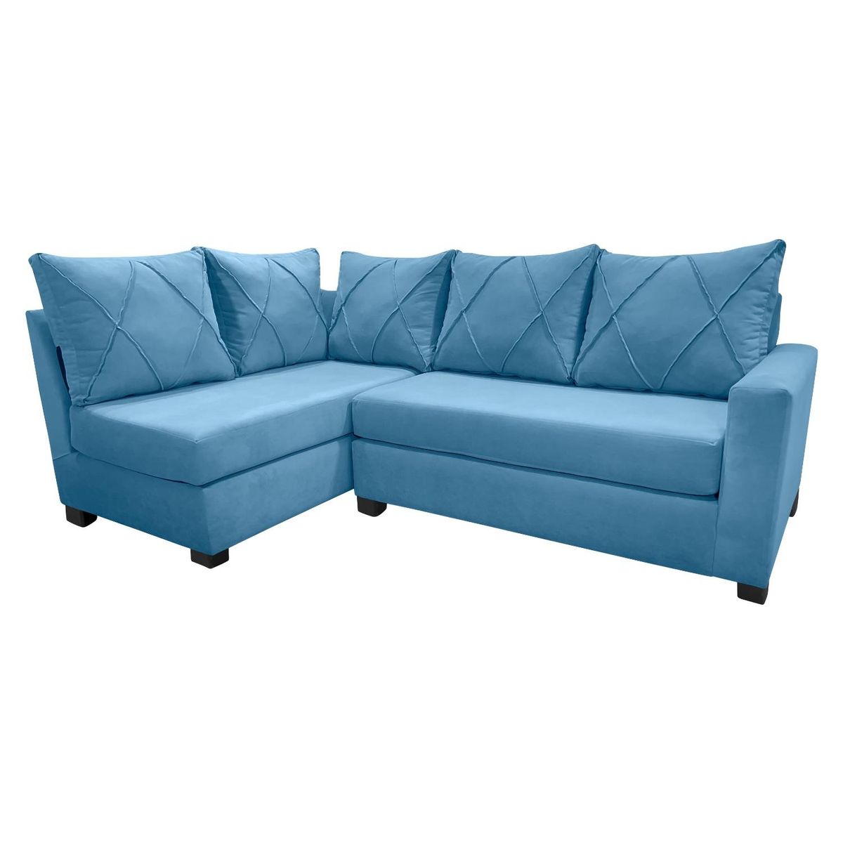 LIVING FACTORY - Sofá Seccional Imperio 5 Cuerpos Felpa Izquierdo Living Factory