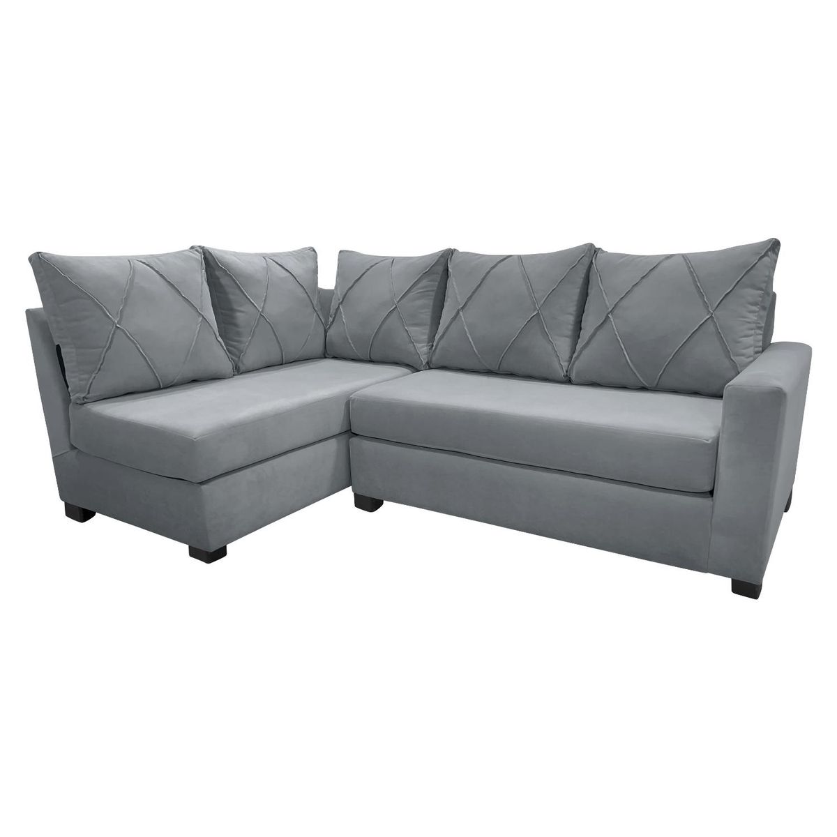 LIVING FACTORY - Sofá Seccional Imperio 5 Cuerpos Felpa Izquierdo Living Factory