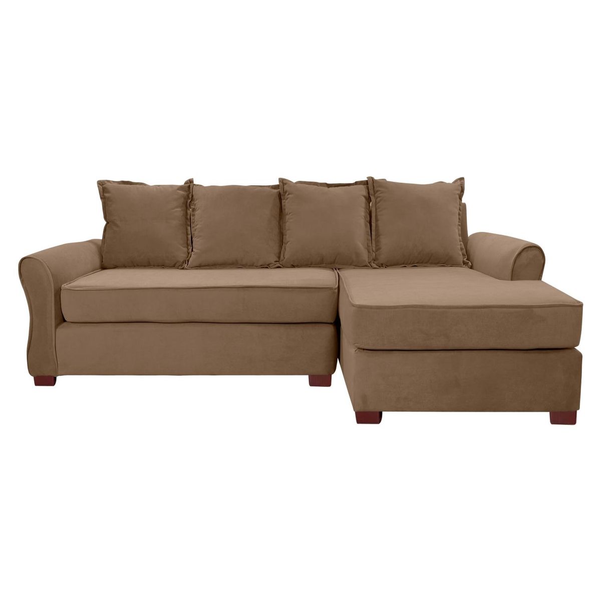 LIVING FACTORY - Sofá Seccional Barcelo 4 Cuerpos Felpa Derecho Living Factory