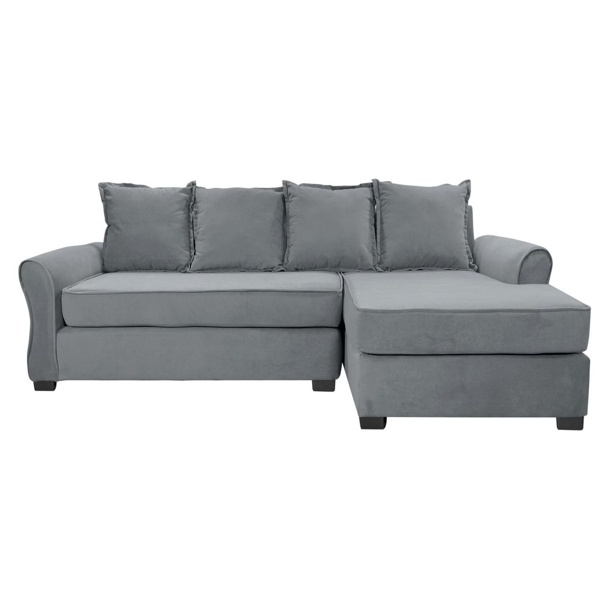 LIVING FACTORY - Sofá Seccional Barcelo 4 Cuerpos Felpa Derecho Living Factory