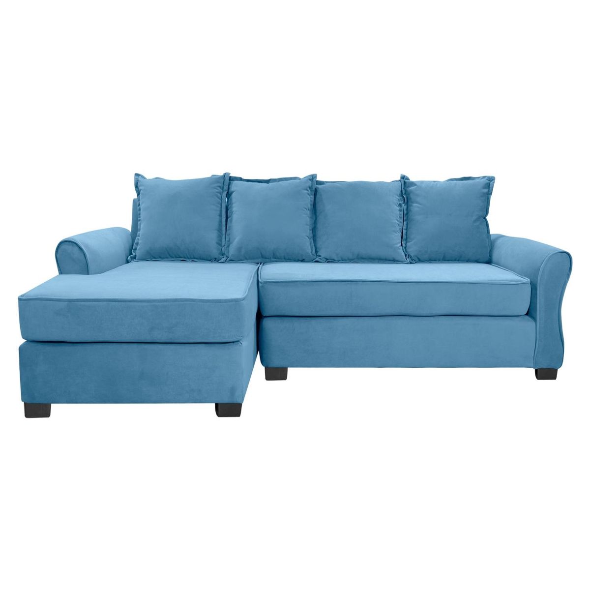 LIVING FACTORY - Sofá Seccional Barcelo 4 Cuerpos Felpa Izquierdo Living Factory