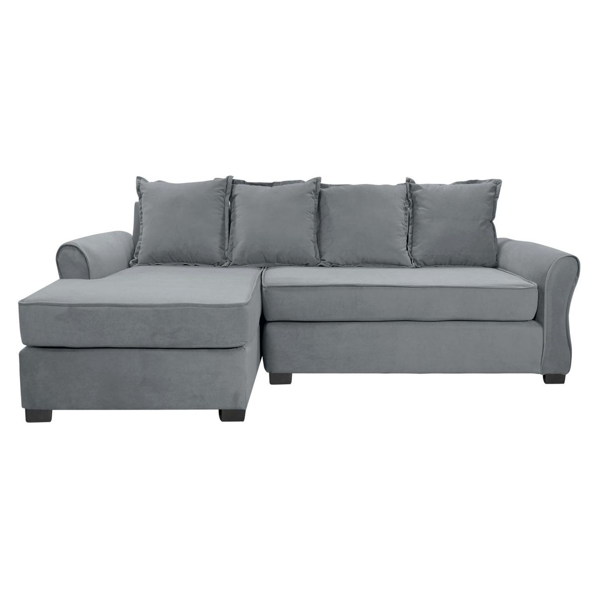 LIVING FACTORY - Sofá Seccional Barcelo 4 Cuerpos Felpa Izquierdo Living Factory