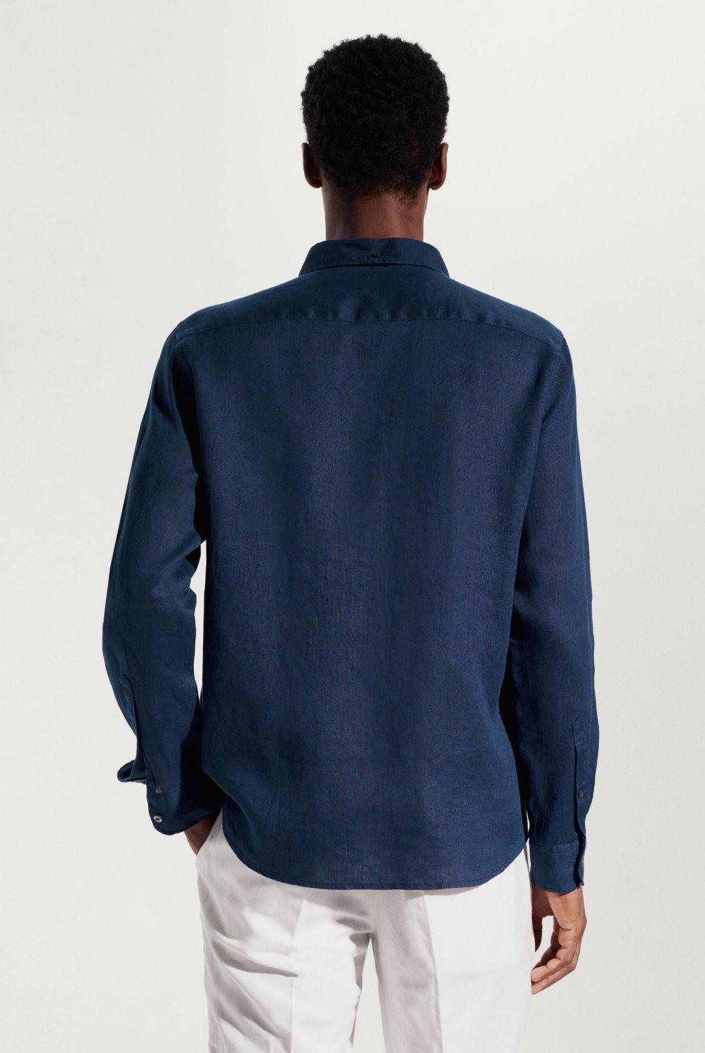 MANGO MAN - Camisa Slim Fit 100% Lino Manga Larga Hombre Mango Man