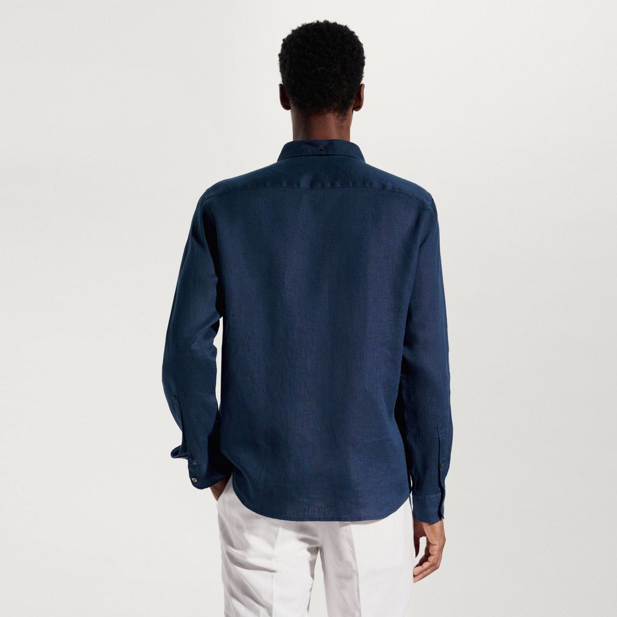 MANGO MAN - Camisa Slim Fit 100% Lino Manga Larga Hombre Mango Man