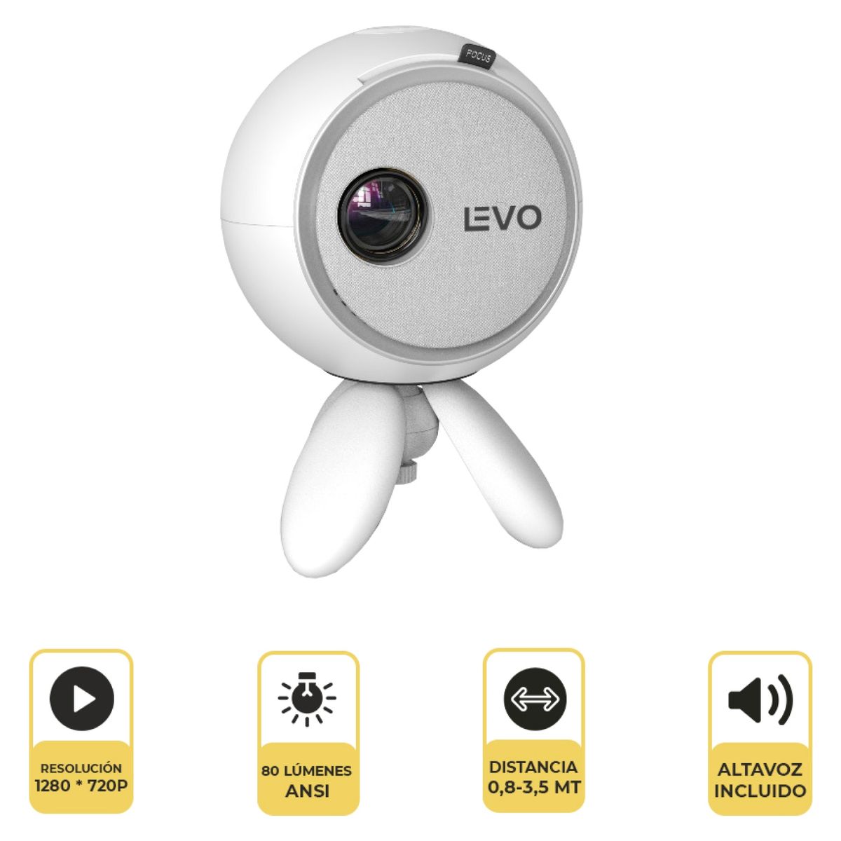 LEVO - Proyector Led Levo Portátil Focus Mini