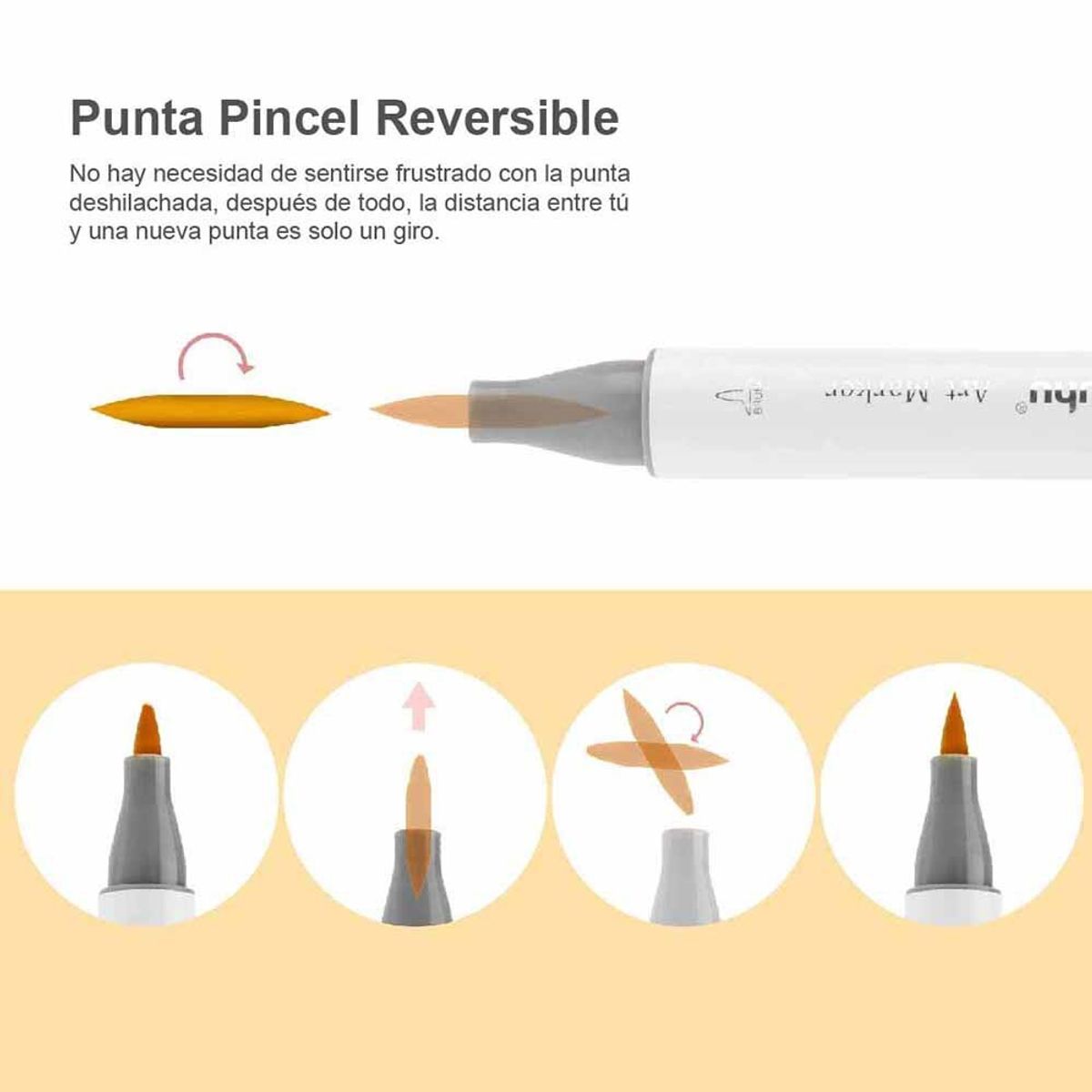 OHUHU - Ohuhu 24  marcadores de alcohol piel  1 Blender.