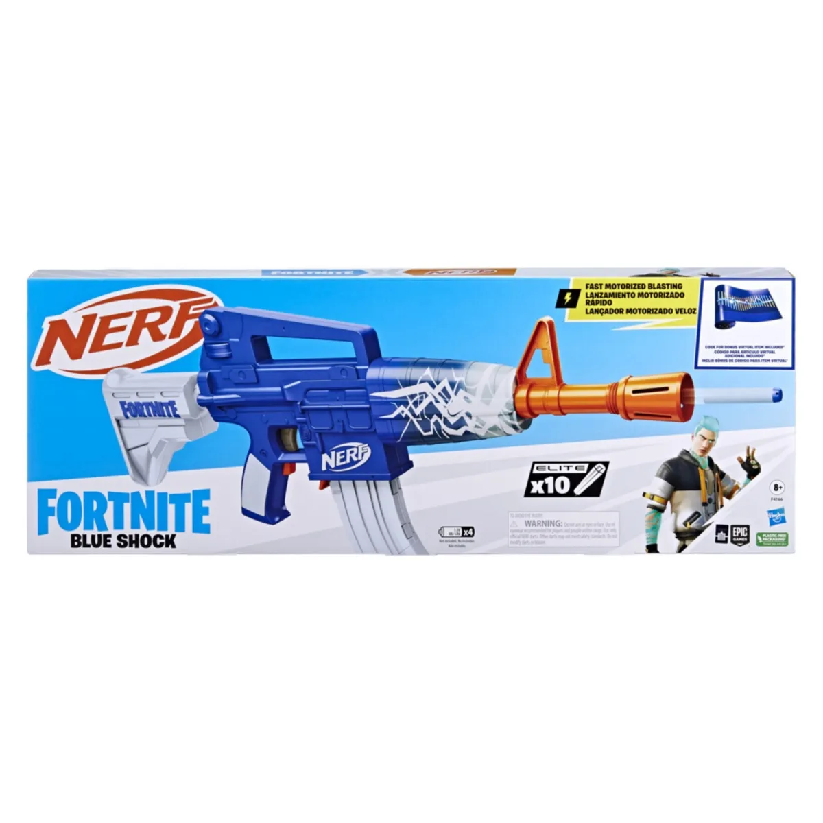 NERF - Lanzador  Fortnite Blue Shock Nerf