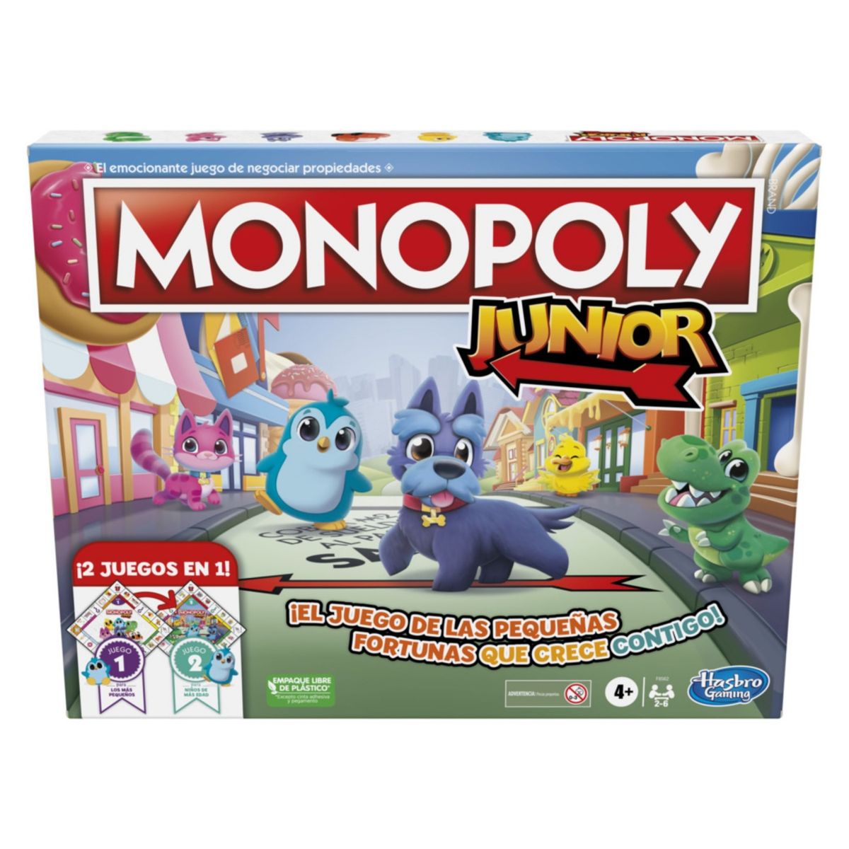 MONOPOLY - Juego de Mesa Monopoly Junior 2 Games In 1