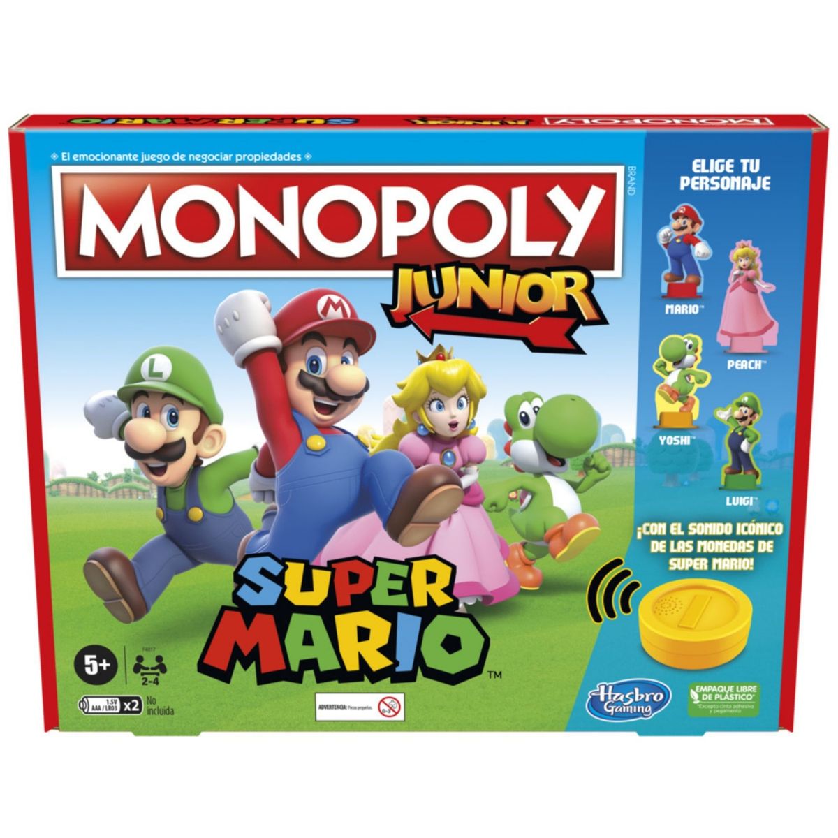 MONOPOLY - Juego de Mesa Monopoly Junior Super Mario Edition