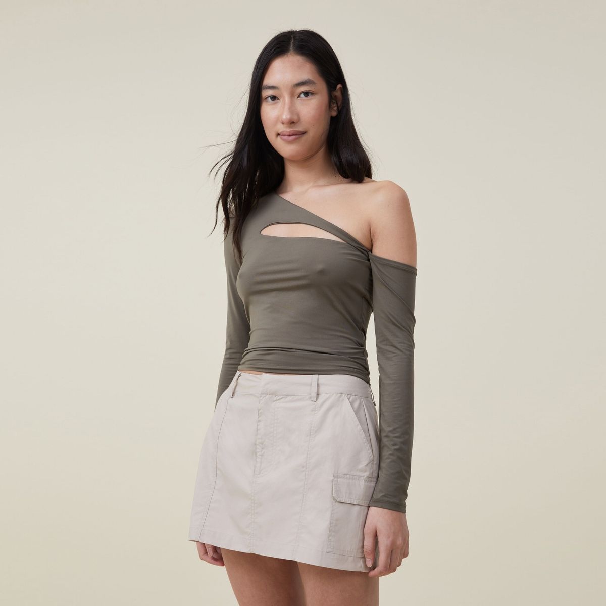 COTTON ON - Polera Manga Larga Cut Out Mujer Cotton On