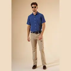 SAVILLE ROW - Pantalón Straight Fit Algodón Hombre