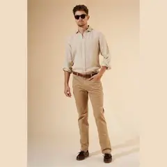 SAVILLE ROW - Pantalón Straight Fit Algodón Hombre