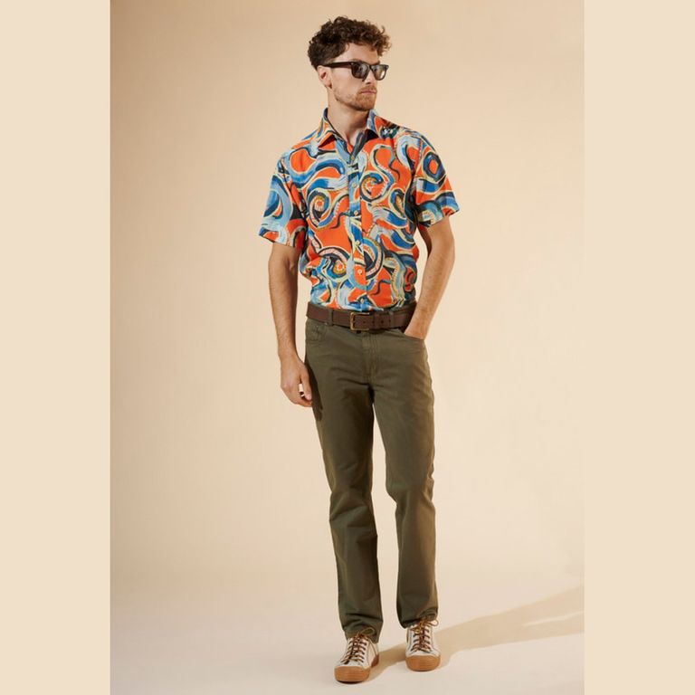 Pantalón Straight Fit Algodón Hombre
