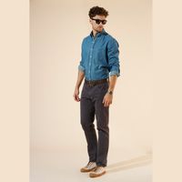 Pantalón Straight Fit Algodón Hombre