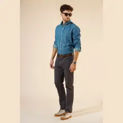 SAVILLE ROW - Pantalón Straight Fit Algodón Hombre