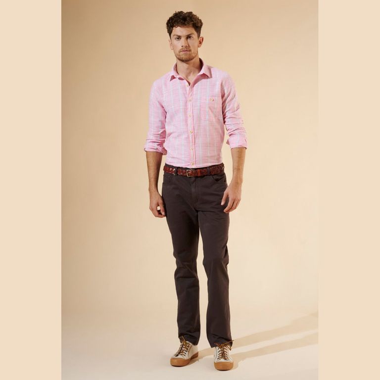 Pantalón Straight Fit Algodón Hombre