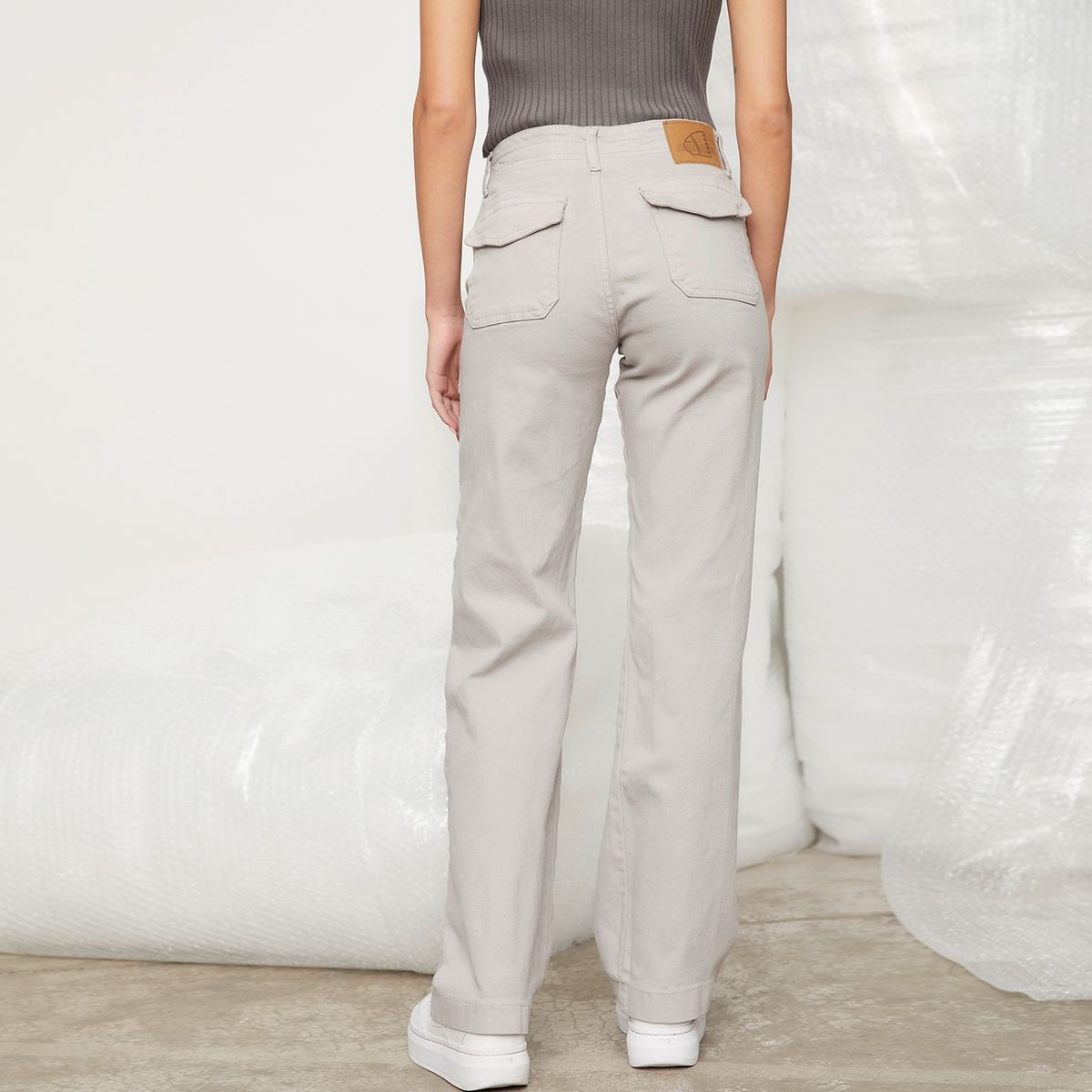 AMERICANINO - Americanino Jeans Cargo Tiro Medio Mujer