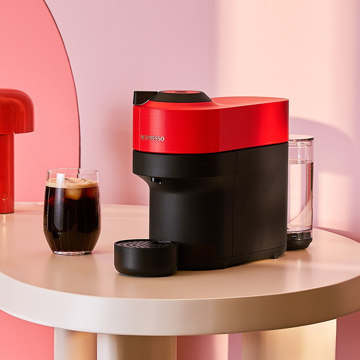 NESPRESSO Cafetera con Cápsula Vertuo Pop + Espumador de Leche